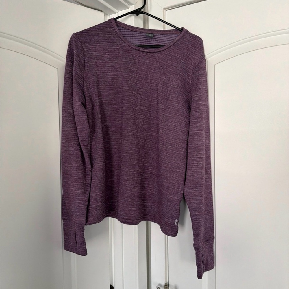 Free Country Women's Long Sleeve Top - Heathered Purple